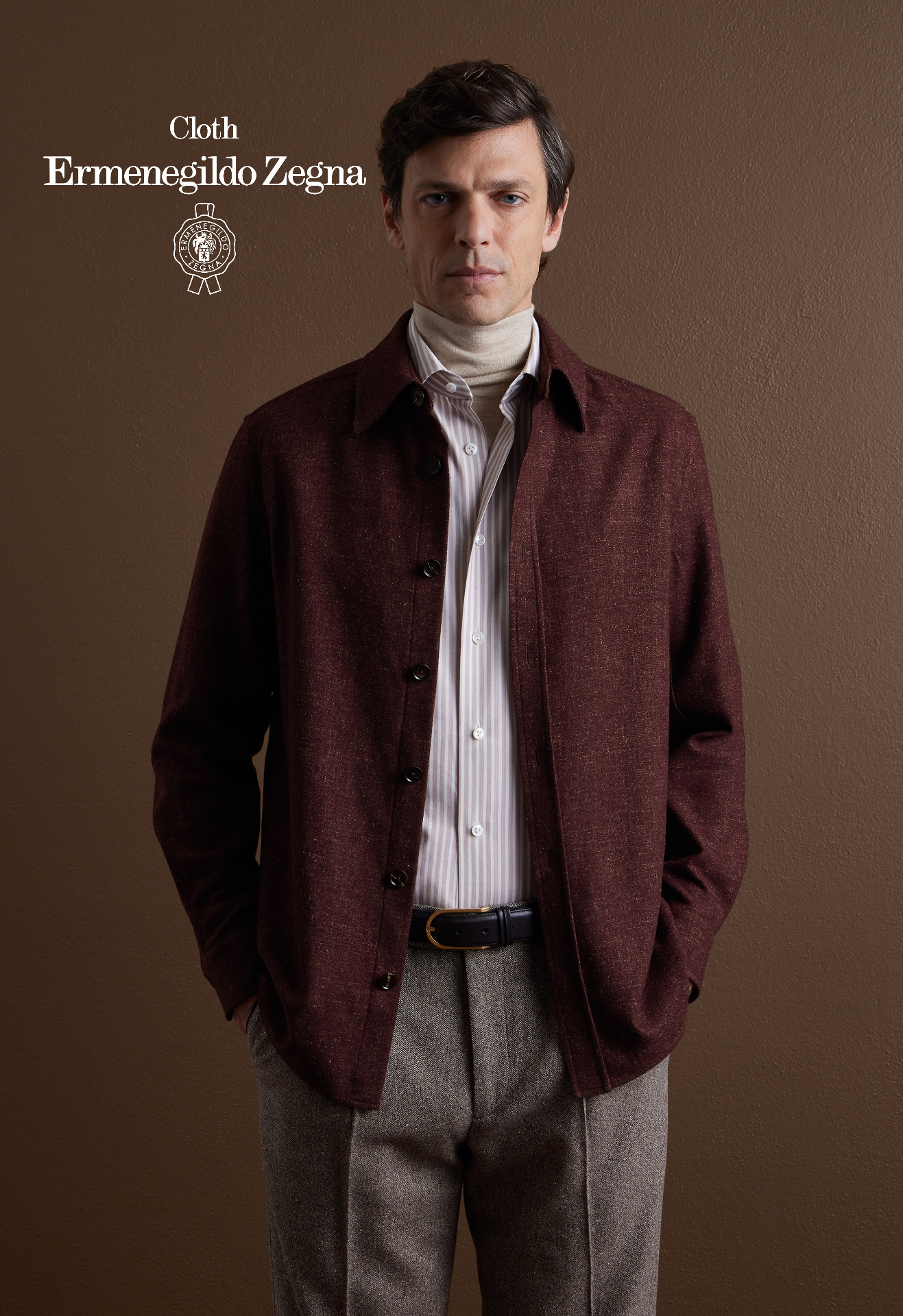 Cloth Ermenegildo Zegna Burgundy shirt jacket