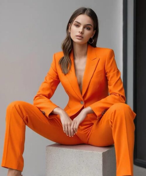 WOMEN’S SINGLE BREASTED BUTTON SUIT