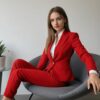 WOMEN’S SINGLE BREASTED BUTTON SUIT - Image 2