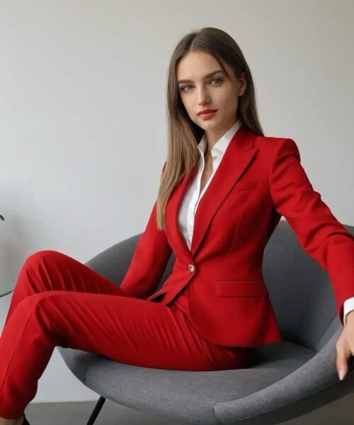 WOMEN’S SINGLE BREASTED BUTTON SUIT
